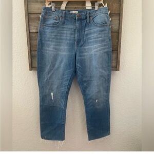 Madewell high rise slim crop boy jean stretch‎ denim, no longer has tags